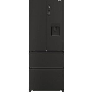 Haier HFR5719EWPB Non-Plumbed Total No Frost American Fridge Freezer with Water Dispenser, E Rated - Slate Black